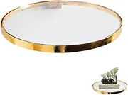 Wall Mounted Shelves - Gold Wall Decor Shelf, Floating Glass Shelf | Modern Minimalist Floating Shelf, Craftsmanship Ease of Use Small Floating Shelf for Offices, Kitchen, Living Room