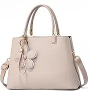 [WEILIAN] Handbags for Women Vegan Leather Tote Bag Women's Top Handle Purse with Zipper Satchel Bag for Ladies Crossbody Bag
