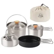 Camping Cookware Utensils Pot Cooking Outdoor Tableware Easy to Use and Clean