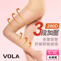 在飛比找momo購物網優惠-【VOLA 維菈】按摩大師-200丹三段式加壓機能褲襪(MI