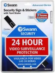 Swann Home Security Camera Sign for Yard and 1-Pack,