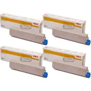 OKI MC873 Toner Ink Cartridge Set High Yield Black/Cyan/Magenta/Yellow Genuine