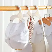 8 Pieces Handbag Hanger Hook, Purse Hanger Hook, Handbag Hanger Organizer Storage, Used for Handbag, Shoulder Bag, Backpack, Scarf Belt, Closet Rod Hanger Tie Rack (White)