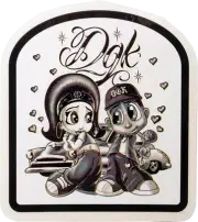 DGK Fool For You Skateboard Decal Sticker - PACK OF 3