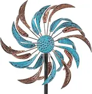 VEWOSTAR Wind Spinners Outdoor,Metal Wind Spinner Yard Art Wind Sculptures & Spinners,Windmill for Yard Pinwheels with Metal Stake,Kinetic Wind Spinner Vintage,Wind Spinners for Yard and Garden Decor