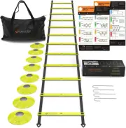 20ft Agility Ladder & Speed Cones Training Set - Exercise Workout Equipment t...
