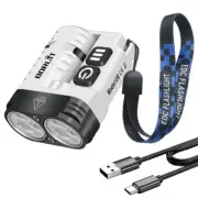 BORUiT U6 LED Keychain EDC Flashlight USB Rechargeable Magnetic Torch Work Lamp