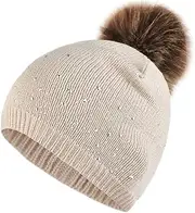 [Generic] Large Wool Men Solid Color Knitted Cotton Hat Running Sports Warm Knitted Hat at War