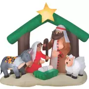 6 Ft Inflatable Nativity Scene Holy Family Airblown Christmas Jesus Birth Manger