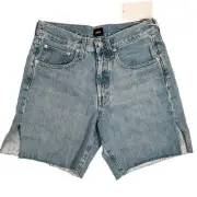 Edwin Womens Cai Jean Shorts 7" Cutoff - Sense Light Wash - Size 26 - $128
