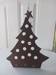 Primitive Rustic Metal Christmas Tree Farm Garden Homestead Cabin Decor
