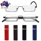 Reading Glasses with Case Anti Eyestrain Presbyopia Eyeglasses Half Frame