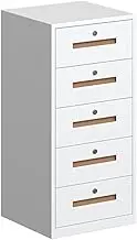 File Cabinet File Cabinet Low Cabinet Office Data Cabinet Drawer Locker Tool Cabinet for Home Office(White)