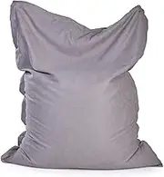 UYSOFRCV Square Lazy Sofa Cover Extra Large Without Filling, Premium Cotton Linen Cover Bean Bag Chair Indoor Seat Bag Cushion Measures Bags, 180x140cm,Gray
