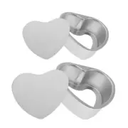 Heart Shaped Cake Pans 2PCS, 8 & 6 inch Deep Springform Cake 6&8inch Aluminum