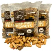 Deep Fried Spicy Hot Peanuts in Shell 3 Pack - Bold & Savory Peanuts - Roaste...