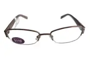 Jenny Lynn Womens Eyeglass Frames BLISS Brown Half Rim Size 50-18-138