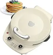 Electric Cake Pan, Electric Griddle, 11.8 Inch Baking Pan Smokeless Pizza Snack, Roasted Meat Crepe Indoor Skillet, 1500W Non-Stick Coating, Easy to Clean, Timer & Temp Control