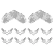 10 Pcs Transparent Corner Code Fixed Angle Brackets Fixator Brace for Case