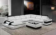 KlCdjh Large Corner Leather Sofa for Modern sectional Sofa U Shaped Sofa for Living Room Sofa Furniture