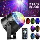 3X USB RGB LED Disco Ball DJ Party Light Strobe Remote Auto Sound Activated