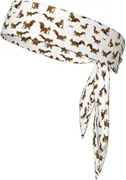 [Ghjkfbf] Cute Squirrel Print Sports Headband Sweat Wicking Sweatband for Men Women Running Cycling Yoga Fitness Workout