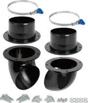 POWERTEC 70292V 4" Cyclone Dust Collection Elbows Couplers Kit for Woodworking
