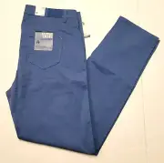 $198 New BRAX Casual Pants ULTRALIGHT Men 38x34 Cadiz Straight Fit Ocean Blue 38
