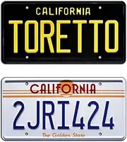 Fast and Furious | Toretto + 2JRI424 | Metal Stamped License Plates