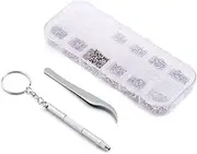 Glass Repair Kit Stainless Steel Sunglass Screws Nuts Tool Kit Tweezer Screwdriver Watch Eyeglass Optical Repair Tool Set