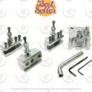 5 Pieces Set T37 Quick-Change Tool post With 2 Standard, 1 Vee,1 Parting holder/
