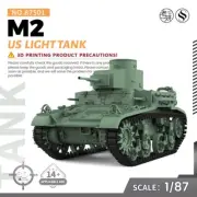 SS87501 1/87 HO Scale Railway Military Model Kit US M2 Light Tank 3D RESIN MODEL