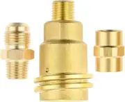 QCC1 Nut Propane Gas Fitting Hose Adapter with 1/4" Male Pipe Thread