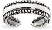 [JewelryWeb] 925 Sterling Silver Solid Artisan Oxidized Antiqued toe ring