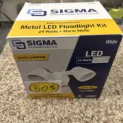 1962957 Outdoor 2000 Metal LED Weatherproof Floodlight Kit, White