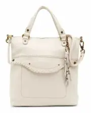 The Sak Robertson Leather Convertible Hobo Handbag Stone/Aqua