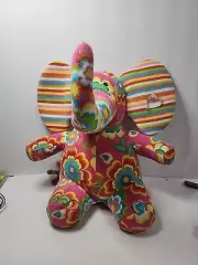 Melissa & Doug Sally The Elephant Pink Flower Power 16" Plush New Old Stock...