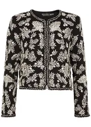 Alice + Olivia Kidman Embellished Jacket - Black Other - M (UK12 / M) M (UK12 / M)