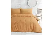 Amsons Royale Cotton Quilt Duvet Doona Cover Set with Europeon pillowcases - Latte