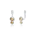 Slake Dot Earrings Jackets Golden Shadow Swarovski Crystal Stud Drop WG Ptd MYJS