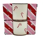 The Bakeshop white Candy Cane Ramekin Bowls Set of 2 Christmas