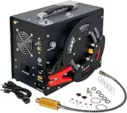 TUDIVING-Portable Pcp Air Compressor,4500Psi/30Mpa High Pressure Air Compressor Scuba Tank Compressor HPA Pump Fill Station Auto-Stop,Unique Vertical+Wire Spool Design 220V(TXES062)