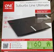 One for All HDTV 16472 Amplified Indoor Antenna 60 Miles