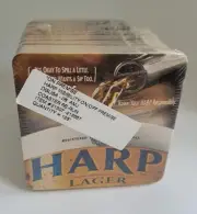 Set Of New 125 Sealed Harp Lager Beer Coasters 06 Raise Your HARP Responsibly.