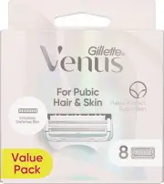 Venus Women Bikini Pubic Hair and Skin Razor Refill Blades for Intimate Groom...
