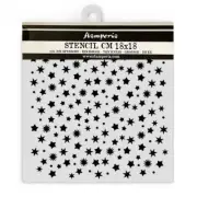 Stamperia Stencil 7"X7"-Classic Christmas Stars Pattern (Pack of 3)