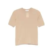 [Max Mara] Max Mara Virgin Wool T-shirt M NEUTRALS