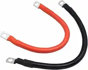 MAX COOL 4AWG Battery Power Cables Joiner Connector Lead DC Wire 100A 12V 24V Cable & Lugs Red & Black for Solar, RV, Car, Boat, ATV, Motorcycle