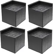 Zerodeko Rubber Bed Risers 4pcs Square Sofa Leg Risers for Couch Height Universal Furniture Lifters