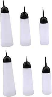 Vaguelly 6Pcs Hairdressing Calibration Curve Applicator Bottles Durable Leakproof Hair Coloring Containers for Salons Easy Squeeze Design with Scale